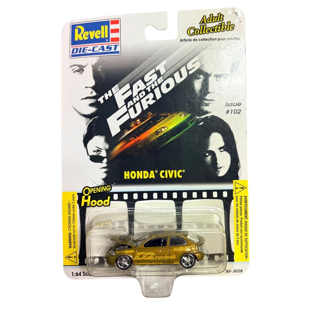 Revell Fast and Furious Honda Civic Gold D2 Technik 1:64 Die-Cast Issue 102